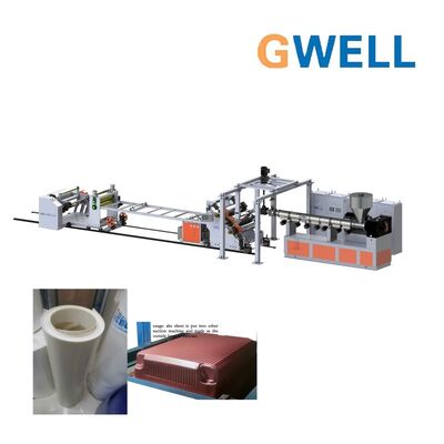 buy GPPS Opaque Sheet Production Machine GPPS Plastic Sheet Extrusion Line Twin Screw Extruder online manufacture