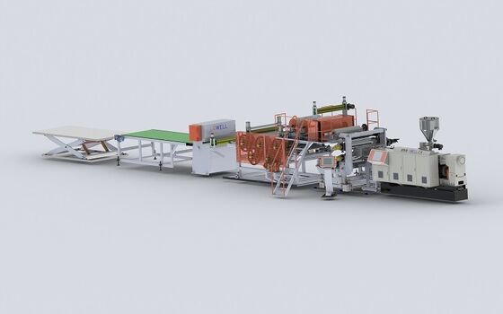 buy Twin Screw LVT Wood Plastic Floor Extrusion Line LVT Flooring Production Machine online manufacture