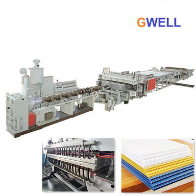 buy PE Hollow Board Making Machine PE Polycarbonate Sheet Manufacturing Machine Plant Hollow Profile Extrusion online manufacture