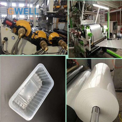buy PP Blister Sheet Extrusion Line with 80% Recycled Material 4 Layers Co-extrusion and 800-1500mm Width for Thermoforming online manufacture