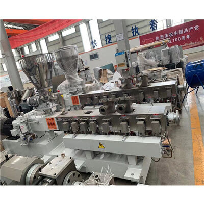 buy 75mm Lab Scale Parallel Counter Rotating Twin Screw Extruder Auxiliary Facilities online manufacture